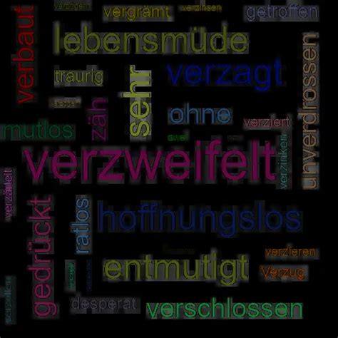 verzweifelt synonym|verkubt meaning.